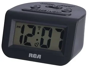 Rca RCD10A Digital Alarm Clock with Blue Backlight