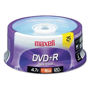 Maxell 639011 Dvd+r 4.7gb 16x Recordable Discs - 25 Pack Spindle