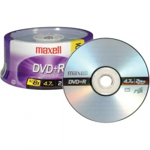 Maxell 639011 Dvd+r 4.7gb 16x Recordable Discs - 25 Pack Spindle