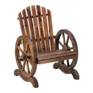 Summerfield 10015792 Old Country Wood Wagon Wheel Chair