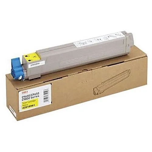 Original Okidata 43837125 Oki Mps9650c Yellow Toner Cartridge, 16500 P