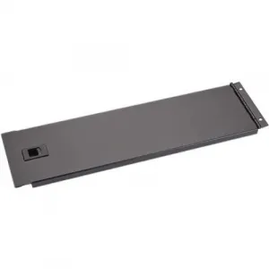 Black RMTB03-H 3u Hinged Rackmount Solid Panel   Black