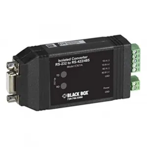 Black IC821A Universal Rs-232 To Rs-422rs-485 Converter