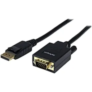 Startech DP2VGAMM6B 6ft (1.8m) Displayport To Vga Cable, Active Displa