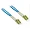 4214 | C2g 10m LC OM1 Duplex Multimode Fiber Cable - Blue