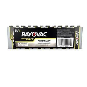 Spectrum Rayovac RAY-AL-9V Alkaline Industrial 9v 6 Pack