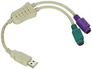 Qvs TW8133 Usb To Ps-2 For Keyboard And Mouse Adaptor Cable - (ps-2)-u