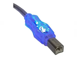 Qvs CC2209C-03BLL Usb 2.0 480mbps Type A Male To B Male Translucent Ca