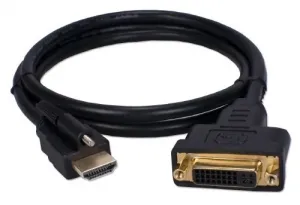 Qvs HDVISX-1M 1-meter Dvi Female To Locking Hdmi Male Adapter - Dvi-hd