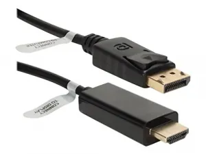 Qvs 3k6399 10ft Displayport To Hdmi Digital A-v Cable - Displayport-hd