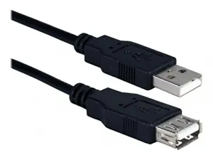 Qvs CC2210C-03 3ft Usb 2.0 High-speed Extension Cable - Black