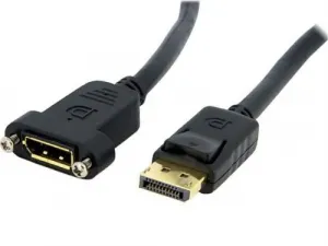 Startech DPPNLFM3 3ft (1m) Panel Mount Displayport Cable, 4k X 2k Vide