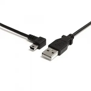 Startech USB2HABM6LA 6 Ft Mini Usb Cable - A To Left Angle Mini B - Ty