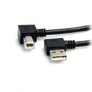 Startech USB2HAB2RA3 3 Ft A Right Angle To B Right Angle Usb Cable - M