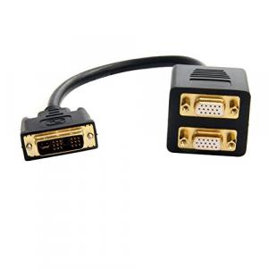 Startech DVISPL1VV .com 1 Ft Dvi-i Analog To 2x Vga Video Splitter Cab