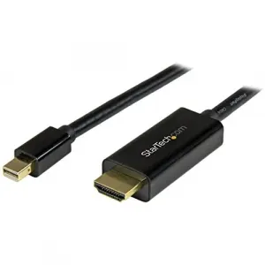 Startech MDP2HDMM2MB 6ft (2m) Mini Displayport To Hdmi Cable, 4k 30hz 