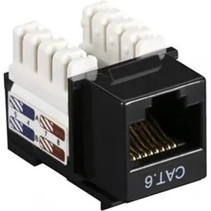 Black CAT6J-BK-25PAK Black Box Cat6 Unshielded Rj-45 Keystone Jack - 2