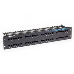 Black JPM906A-R6 Black Box 48-port Cat5e Patch Panel - 2u Utp