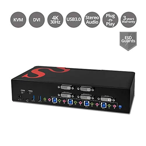 Siig CE-DV0211-S1 Swt Ce-dv0211-s1 4pt Dvi Dual-link Smart Console Swt