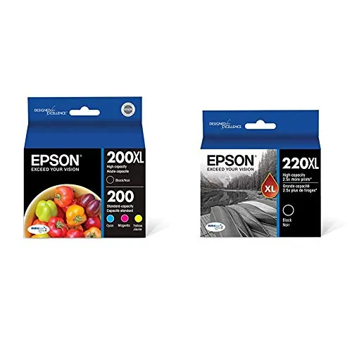 Original Epson T200XL-BCS T200 Blk Clr Ink Cart Combo