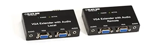 Black AC556A-R2 Vga Extender Kit With Audio For Dual Displays