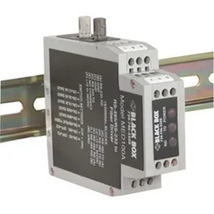 Black MED100A Din Rail Rs-232rs-485 To Fiber Driver