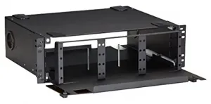 Black JPM406A-R6 Locking 12-slot Fiber Rackmount Cabinet - 3u Enclosur