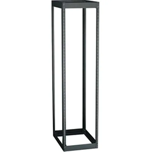 Black RM7008A-R3 37u 72-inch 4 Post Open Rack - Ideal For Rackmount Eq