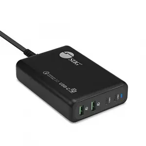 Siig AC-PW1N11-S1 100w Dual Usb-c Pd  Qc 3.0 Power Charger