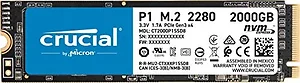CT2000P1SSD8 | Crucial 2TB P1 3D NAND NVME PCIE M.2