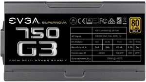 Evga 220-G3-0750-X1 Power Supply 220-g3-0750-x1 Supernova 750 G3 80+ G