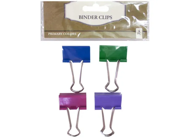 Bulk FD316 Four Pack Binder Clips