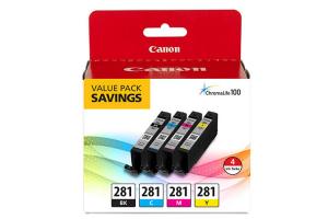 Axis 2091C005 Cli-281 Black, Cyan, Magenta  Yellow 4 Ink Pack