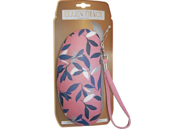 Bulk GH793 Ellen Tracy Sunglasses Case In Coral  Leaves Design