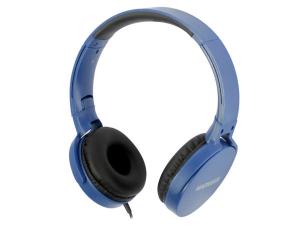 Bulk EN660 Magnavox Foldable Stereo Headphones In Blue