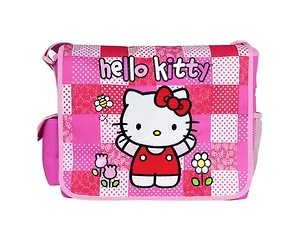 BJ224 | Bulk Buys Hello Kitty Pink Checker Messenger Bag