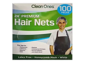Bulk Buys Premium Disposable Hair Nets - 100 Count, 24