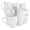 Elama Elama Madeline 12-Piece White Porcelain Mug Collection