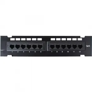 4xem 4XWMC6PP12 12-port Cat6 Wall Mount Patch Panel - 568b Rj45 Design