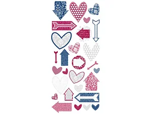 CH379 | Bulk Buys Romantic 28-Piece Sticker Set for