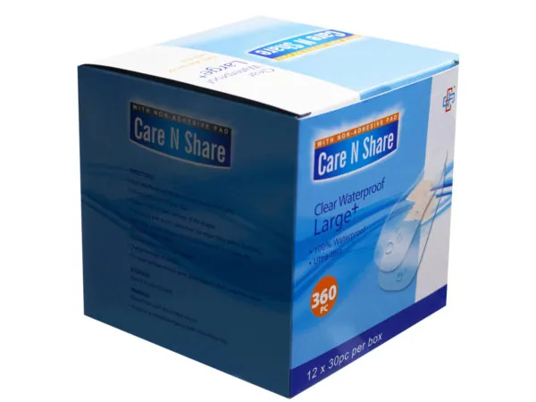 Bulk FD403 30 Count Clear Waterproof Bandages