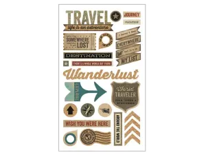 Bulk CH426 Momenta 24 Piece 3d Travel Stickers