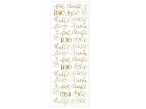 CH413 | Bulk Buys Inspirational Gold Stickers with 34 Faith