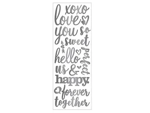CH424 | Bulk Buys Momenta Silver Stickers with Romantic