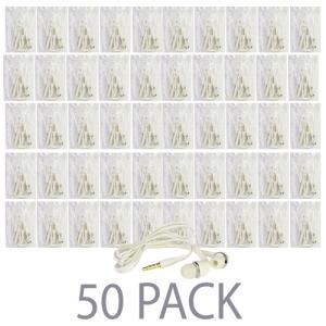 Generic WHT-EARBUDS (50-pack) 40 3.5mm In-ear Earbuds Winline Remote  