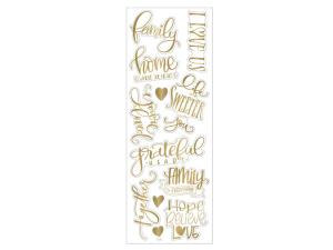 Bulk CH410 Momenta Gold Stickers With 12 Family Phrases