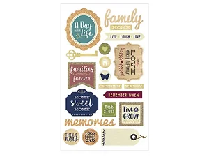 CH425 | Bulk Buys 20 Piece 3D Family Affirmation Stickers