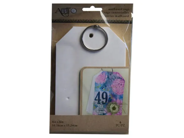 Bulk CH442 Art-c 6 Piece 4quot; X 6quot; Matboard Tags