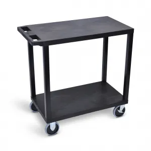 Luxor EC22HD-B Black Ec22hd-b 18x32 Cart With 2 Flat Shelves