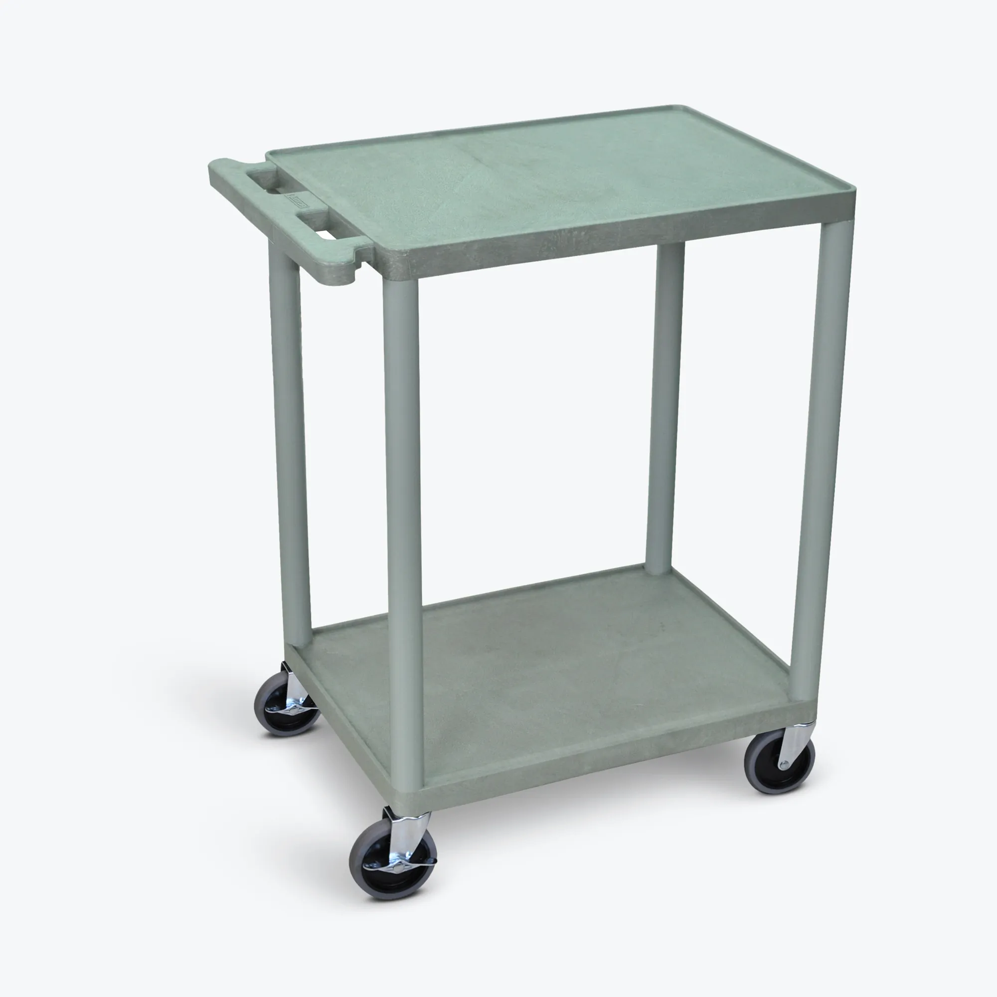 Luxor HE32-G 2 Shelf Utility Cart Gray